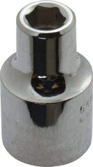 Proto - 1/2" Drive, Standard Hand Socket - 6 Points, 1-1/2" OAL, Alloy Steel, Chrome Finish - Caliber Tooling