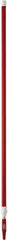 Vikan - 115 x 1-1/4" Aluminum Squeegee Handle - European Threaded Connection, Red, Telescoping - Caliber Tooling