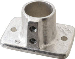 Hollaender - 1" Pipe, Base Flange, Aluminum Alloy Flange Pipe Rail Fitting - Bright Finish - Caliber Tooling