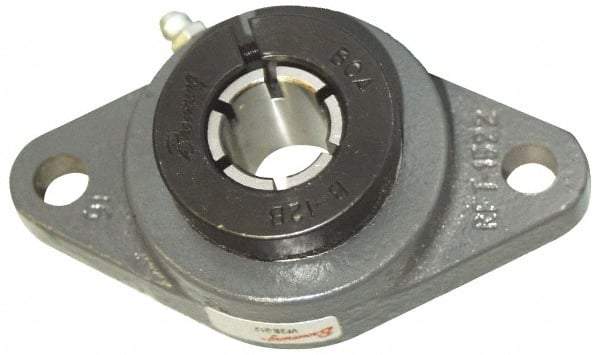 Browning - 1-1/4" ID, 6-1/8" OAL x 3-5/8" OAH 2-Bolt Flange - 3,493 Lb Static Cap, 5,782 Lb Dyn Cap, 5-1/8" Btw Mnt Hole Ctrs, Cast Iron - Caliber Tooling