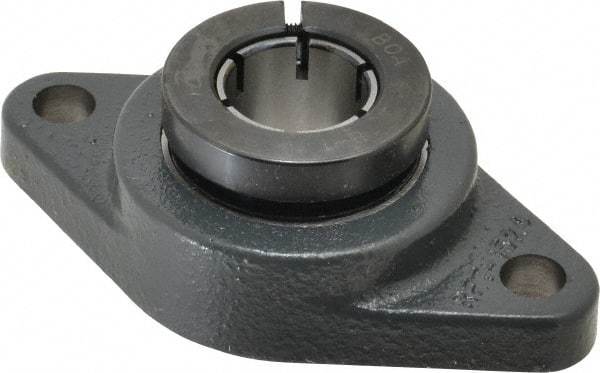 Browning - 1" ID, 4-7/8" OAL x 2-3/4" OAH 2-Bolt Flange - 1,651 Lb Static Cap, 2,801 Lb Dyn Cap, 3-57/64" Btw Mnt Hole Ctrs, Cast Iron - Caliber Tooling