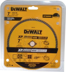 DeWALT - 7" Diam, 5/8" Arbor Hole Diam, Wet & Dry Cut Saw Blade - Diamond-Tipped, Standard Round Arbor - Caliber Tooling