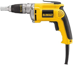 DeWALT - Pistol Grip Handle, 4,000 RPM, 81 In/Lb Torque, Electric Screwdriver - 1/4" Bit Holder, 120 Volts, 6.3 Amps - Caliber Tooling