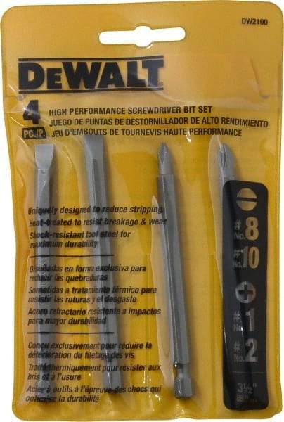 DeWALT - 4 Piece, Bit Set - Phillips, Slotted Point - Caliber Tooling