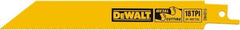 DeWALT - Bi-Metal Reciprocating Saw Blade - Straight Profile, 18 TPI, Toothed Edge - Caliber Tooling