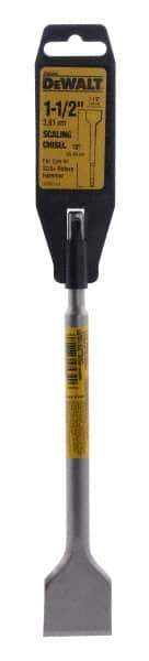 DeWALT - 1-1/2" Head Width, 10" OAL, 3/4" Shank Diam, Scaling Chisel - SDS Plus Drive, SDS Plus Shank, Steel - Caliber Tooling