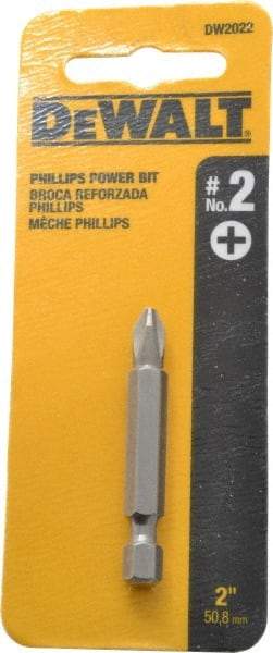 DeWALT - #2 Phillips Screwdriver Bit - 1/4" Hex Drive, 2" OAL - Caliber Tooling