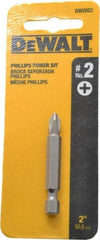 DeWALT - #2 Phillips Screwdriver Bit - 1/4" Hex Drive, 2" OAL - Caliber Tooling