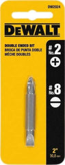 DeWALT - #2 Phillips/Slotted Screwdriver Bit - 1/4" Hex Drive, 2" OAL - Caliber Tooling