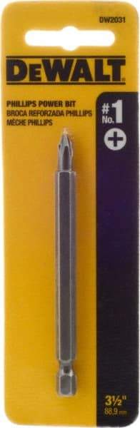 DeWALT - #1 Phillips Screwdriver Bit - 1/4" Hex Drive, 3-1/2" OAL - Caliber Tooling