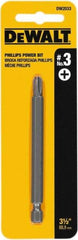 DeWALT - #3 Phillips Screwdriver Bit - 1/4" Hex Drive, 3-1/2" OAL - Caliber Tooling