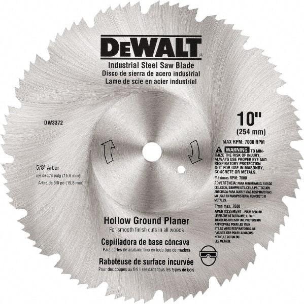 DeWALT - 10" Diam, 80 Tooth Wet & Dry Cut Saw Blade - Steel, Standard Round Arbor - Caliber Tooling