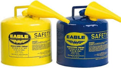 Eagle - 5 Gal Galvanized Steel Type I Safety Can - 13-1/2" High x 12-1/2" Diam, Blue - Caliber Tooling