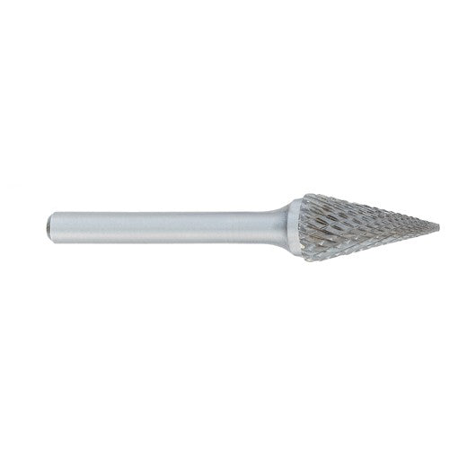 ‎SM-2 -1/4 × 3/4 LOC × 1/4 Shank × 2 OAL Pointed Tree Carbide Medium Tough Cut Burr - Caliber Tooling