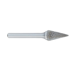 ‎SM-2 -6mm × 19mm LOC × 6mm Shank × 50mm OAL Pointed Cone Carbide Medium Tough Cut Burr - Caliber Tooling