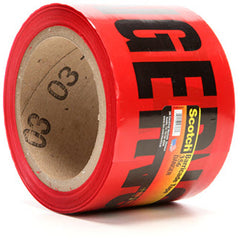 Scotch Barricade Tape 356 DANGER 3″ × 300 ft Red - Caliber Tooling