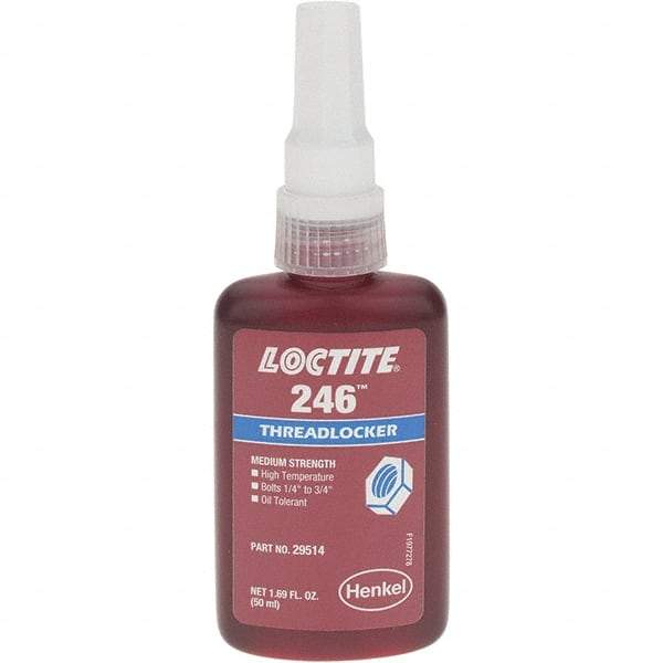 Loctite - 50 mL, Red, Medium Strength Threadlocker - Series 246 - Caliber Tooling