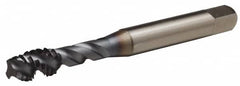 OSG - 7/8-9 UNC 4 Flute 3B Modified Bottoming Spiral Flute Tap - Vanadium High Speed Steel, TiCN Finish, 4-11/16" OAL, Right Hand Flute, Right Hand Thread, H4, Series EXOTAP VA3 - Caliber Tooling