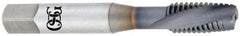 OSG - #6-32 UNC 2 Flute 3B Plug Spiral Flute Tap - Vanadium High Speed Steel, TiCN Finish, 2" OAL, Left Hand Flute, Right Hand Thread, H2, Series 13059 - Caliber Tooling