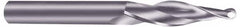 Onsrud - 1/4" Cutting Diam x 2" Length of Cut, 2 Flute, Upcut Spiral Router Bit - Uncoated, Right Hand Cut, Solid Carbide, 4" OAL x 1/2" Shank Diam, Ball End Taper - Caliber Tooling