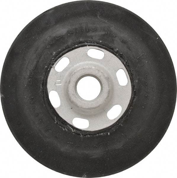 Made in USA - 4-1/2" Diam Disc Backing Smooth Backing Pad - 5/8" Shank Diam, Soft Density, 11,000 RPM - Caliber Tooling