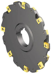 Kennametal - Arbor Hole Connection, 5/16" Cutting Width, 0.935" Depth of Cut, 4" Cutter Diam, 1-1/4" Hole Diam, 10 Tooth Indexable Slotting Cutter - 90° LN Toolholder, LNE 1245... Insert - Caliber Tooling