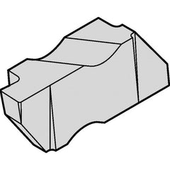 Kennametal - 2047NG Grade KCU10, 1.19mm Cutting Width Carbide Grooving Insert - 1.27mm Max Depth of Cut, Left Hand, 0.09mm Corner Radius, AlTiN Finish - Caliber Tooling