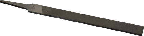 Nicholson - 6" Long, Second Cut, Flat American-Pattern File - Double Cut, 5/32" Overall Thickness, Tang - Caliber Tooling