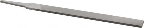 Nicholson - 6" Long, Smooth Cut, Flat American-Pattern File - Double Cut, 5/32" Overall Thickness, Tang - Caliber Tooling