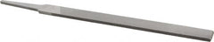 Nicholson - 6" Long, Smooth Cut, Flat American-Pattern File - Double Cut, 5/32" Overall Thickness, Tang - Caliber Tooling