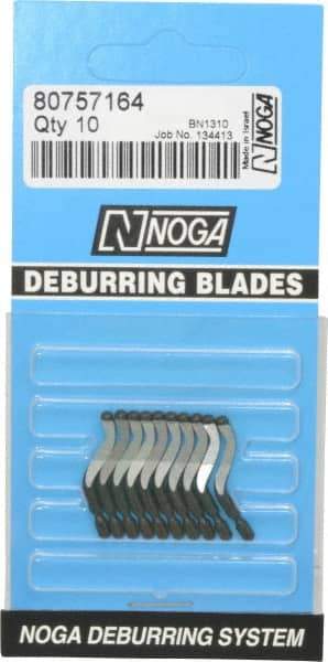 Noga - N1 Right-Handed Cobalt Deburring Swivel Blade - Use on Cross Hole, Hole Edge & Straight Edge Surfaces - Caliber Tooling