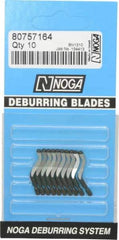 Noga - N1 Right-Handed Cobalt Deburring Swivel Blade - Use on Cross Hole, Hole Edge & Straight Edge Surfaces - Caliber Tooling