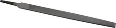 Nicholson - 8" Long, Smooth Cut, Flat American-Pattern File - Double Cut, 13/64" Overall Thickness, Tang - Caliber Tooling