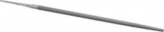 Nicholson - 10" Long, Smooth Cut, Round American-Pattern File - Single Cut, Tang - Caliber Tooling