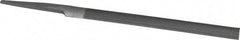 Nicholson - 4" Long, Second Cut, Half Round American-Pattern File - Single, Double Cut, 9/64" Overall Thickness, Tang - Caliber Tooling