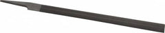 Nicholson - 12" Long, Smooth Cut, Half Round American-Pattern File - Single, Double Cut, 0.3438" Overall Thickness, Tang - Caliber Tooling