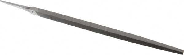 Nicholson - 12" Long, Smooth Cut, Square American-Pattern File - Double Cut, Tang - Caliber Tooling