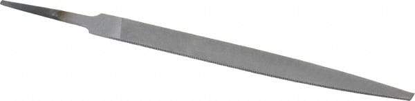 Nicholson - 6" Long, Smooth Cut, Warding American-Pattern File - Double Cut, 5/64" Overall Thickness, Tang - Caliber Tooling