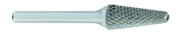 SL-4 -- 1/2 x 1-1/8 LOC x 1/4 Shank x 2 OAL 14 Degree Included Angle Carbide Medium Tough Cut Burr - Caliber Tooling