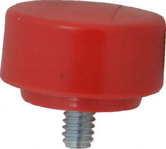 NUPLA - 1-1/4" Face Diam, Grade Medium, Red Hammer Replacement Tip - Exact Industrial Supply