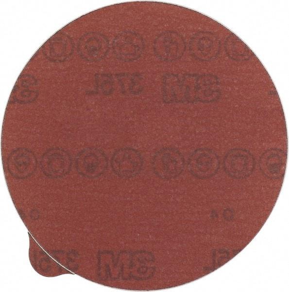 3M - 5" Diam, 80 Grit Aluminum Oxide Adhesive PSA Disc - Medium Grade, Red, Polyester Backing, Flexible, Use with Random Orbital Sanders - Caliber Tooling