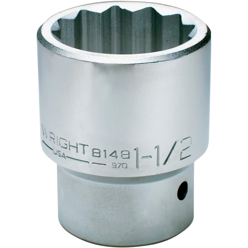 Wright Tool & Forge - Hand Sockets; Drive Size (Inch): 1 ; Size (Inch): 1-1/16 ; Type: Standard ; Tool Type: Hand Socket ; Number of Points: 12 ; Finish/Coating: Full Polish Chrome - Exact Industrial Supply