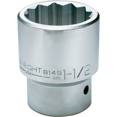 Wright Tool & Forge - Hand Sockets; Drive Size (Inch): 1 ; Size (Inch): 2-9/16 ; Type: Standard ; Tool Type: Hand Socket ; Number of Points: 12 ; Finish/Coating: Full Polish Chrome - Exact Industrial Supply