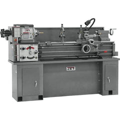 Jet - 13" Swing, 40" Between Centers, 230 Volt, Single Phase Bench Lathe - 5MT Taper, 2 hp, 60 to 1,240 RPM, 1-3/8" Bore Diam, 30" Deep x 29-1/2" High x 76-1/2" Long - Caliber Tooling