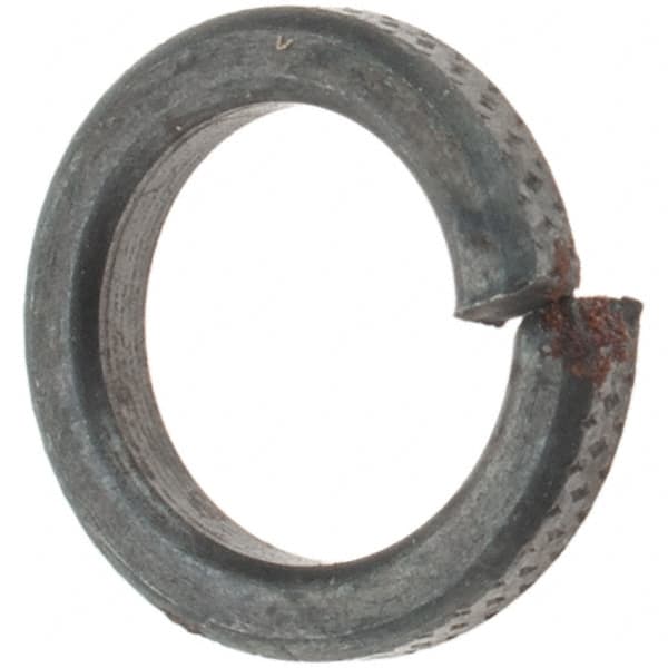 Value Collection - #10, 0.047" Thick High Collar Split Lock Washer - Steel, Uncoated, 0.194" Min ID, 0.202" Max ID, 0.294" Max OD - Caliber Tooling