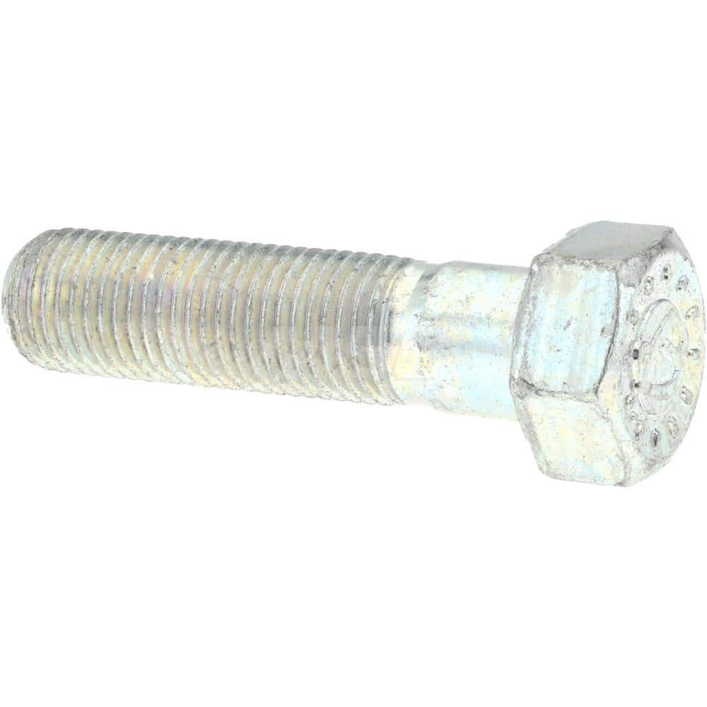 Hex Head Cap Screw: 3/8-24 x 2-1/4″, Grade 9 Alloy Steel, Zinc-Plated Clear Chromate