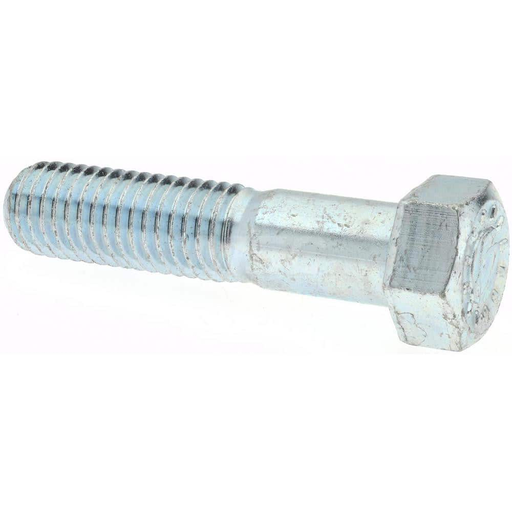 Hex Head Cap Screw: 9/16-12 x 3-1/2″, Grade 9 Alloy Steel, Zinc-Plated Clear Chromate