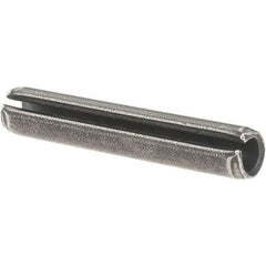 Value Collection - 7/32" Diam x 1-1/4" Long Slotted Spring Pin - Grade 1070-1090 Alloy Steel, Uncoated - Caliber Tooling