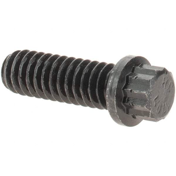 Value Collection - 1/4-20 UNC, 3/4" Long, 12 Point Drive Flange Bolt - Alloy Steel, Plain Finish - Caliber Tooling