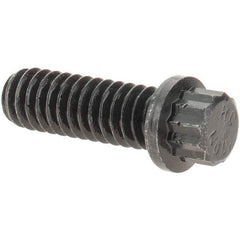 Value Collection - 1/4-20 UNC, 3/4" Long, 12 Point Drive Flange Bolt - Alloy Steel, Plain Finish - Caliber Tooling